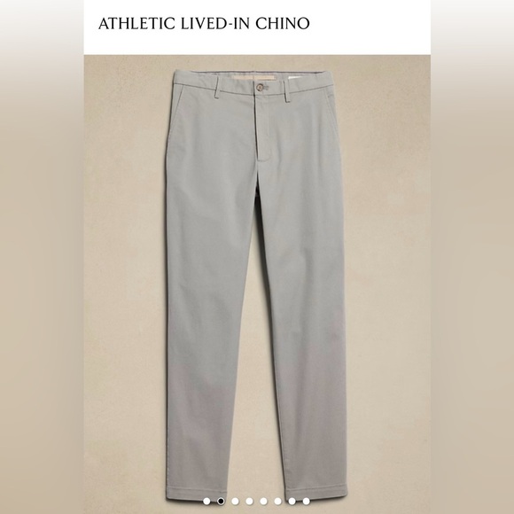 NWT Banana Republic Men’s Athletic Lived-In Chino - Cliff Gray, 29x32 - Picture 2 of 11